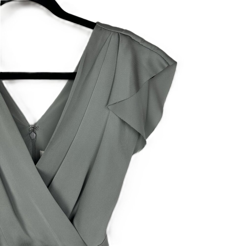 Reiss Cora Drape Front Crossover Flutter Sleeve D… - image 3